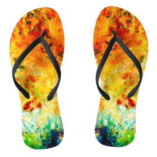 Chanclas Paleta de artista colorida