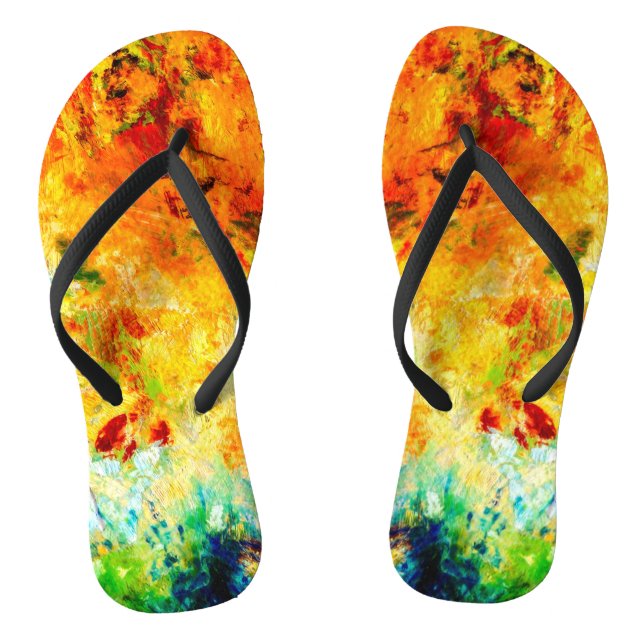 Chanclas Paleta de artista colorida (Plantilla)