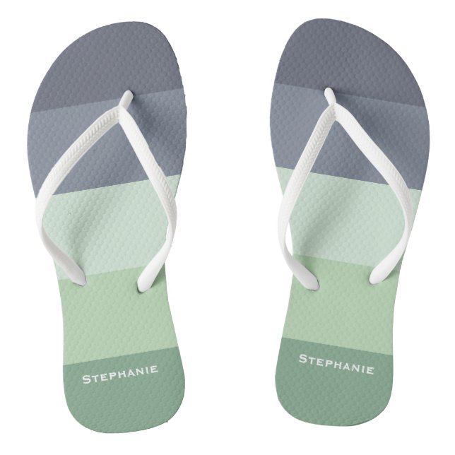 Chanclas Paleta gris verde colorida Abstract Stris Name (Plantilla)