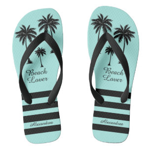 Chanclas Palm Tree Personalized Beach Lover