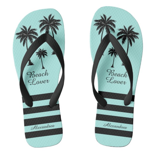 Chanclas Palm Tree Personalized Beach Lover (Plantilla)