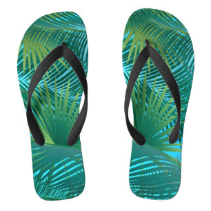 Chanclas Palm Tree tropical deja la jungla verde