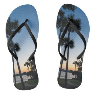 Chanclas Palm Trees Sunrise Destin Florida Flip Flops