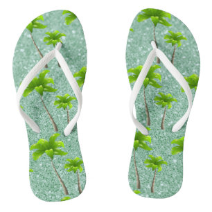 Chanclas Palmeras verdes suaves de la brisa tropical