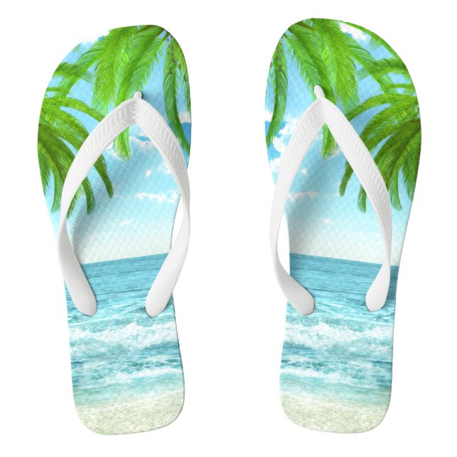 Chanclas Palmeras y brisa tropical (Plantilla)