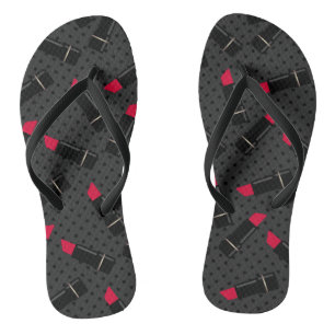 Chanclas Palo de labios rojo , retro