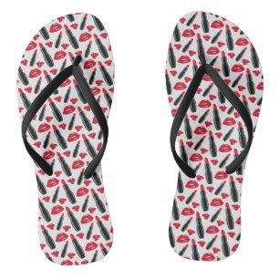 Chanclas Palo De Palo Y Lámina Patrón De Punto De Polka