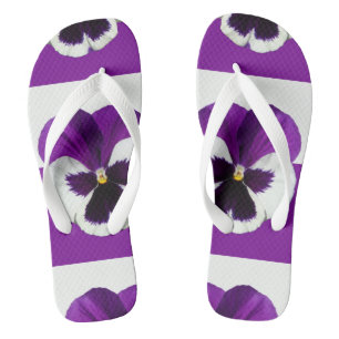 Chanclas Pansia morada y blanca