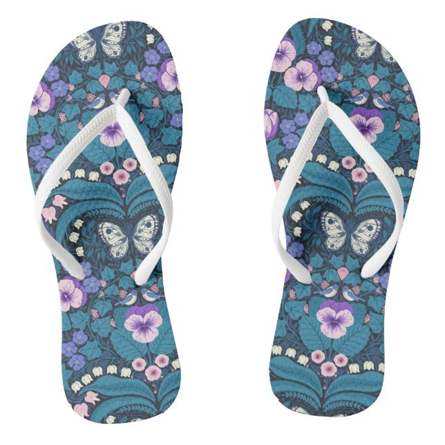 Chanclas Pansias, pájaros y mariposas (Plantilla)