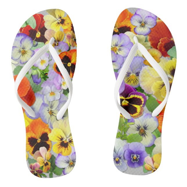 Chanclas Pansies de bonito (Plantilla)
