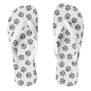 Chanclas Papas de perro, garras de perro, patas negras