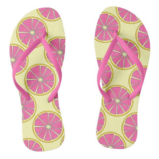 Chanclas Papel de impresión de cítricos de pomelo amarillo  (Plantilla)