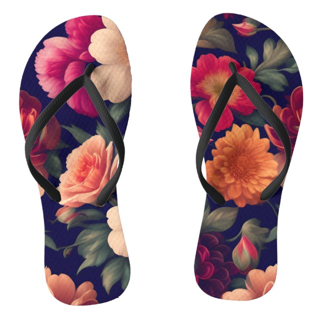 Chanclas Papel de pared con motivos florales (Plantilla)