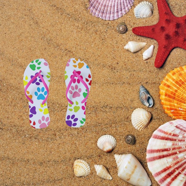 Chanclas Papel de perro pimienta Impresión Flip Flops zapat (Subido por el creador)