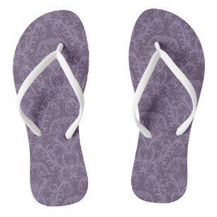 Chanclas Papel morado floral 2
