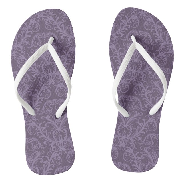 Chanclas Papel morado floral 2 (Plantilla)