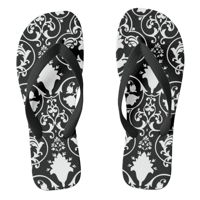 Chanclas Papel pintado antiguo 2 de la voluta (Plantilla)