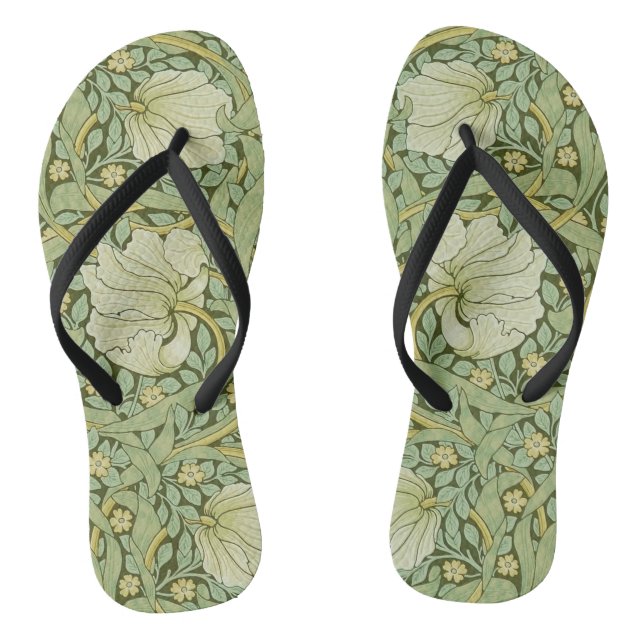 Chanclas Papel pintado floral azul William Morris Pimpernel (Plantilla)