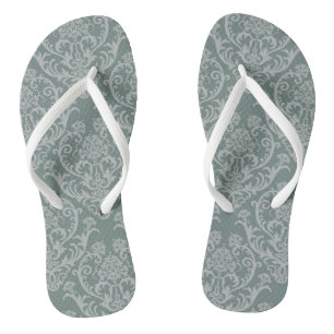 Chanclas Papel pintado floral verde
