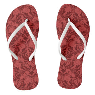 Chanclas Papel pintado rojo