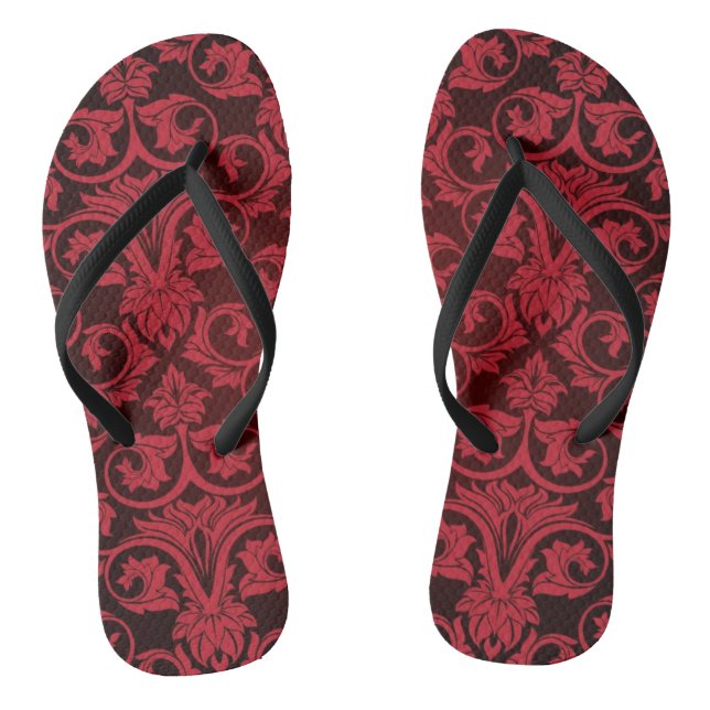 Chanclas Papel pintado rojo 2 (Plantilla)