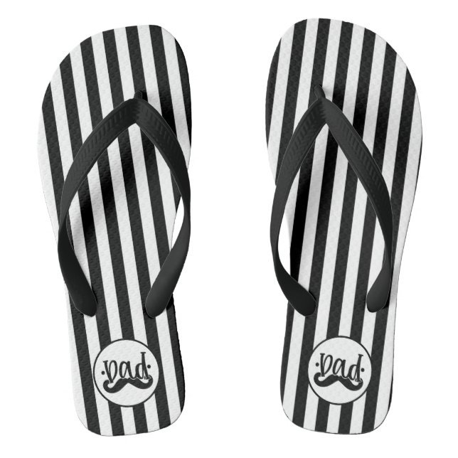 Chanclas Papi franjas negras y blancas (Plantilla)