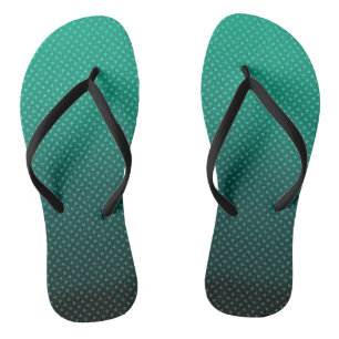 Chanclas Paquetes de polka gris verde degradado imprimen fe