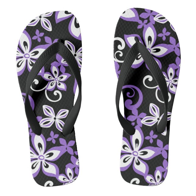 Chanclas Par ALOHA HAWAII (NEGRO/PURPLE) de Flip Flops (Plantilla)