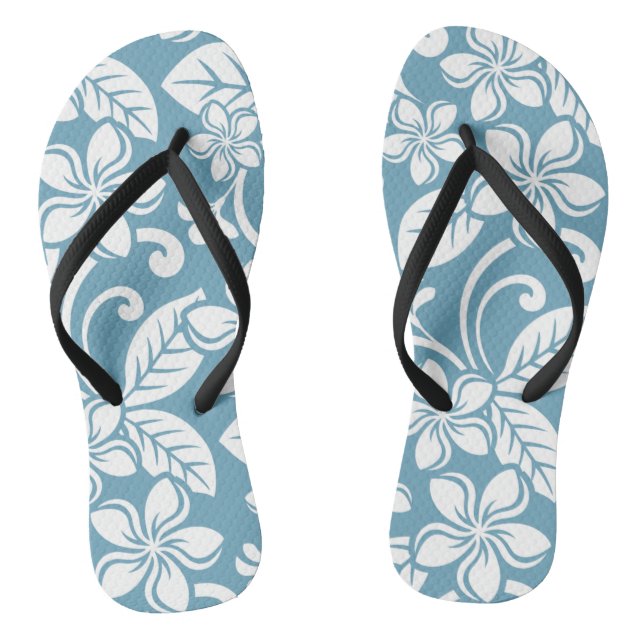 Chanclas Par de Flip Flops ISLAND PLUMERIA (AZUL ESLADO) (Plantilla)