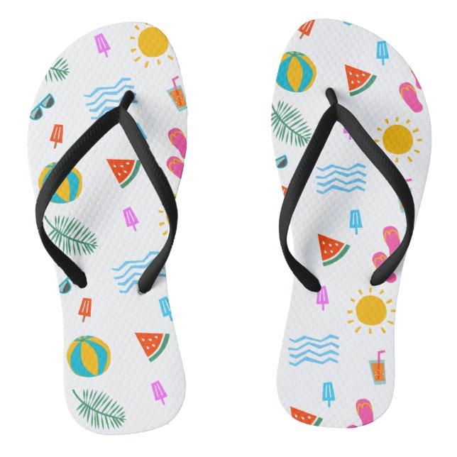 Chanclas Par de patrones de playa de verano de voladizos (Plantilla)