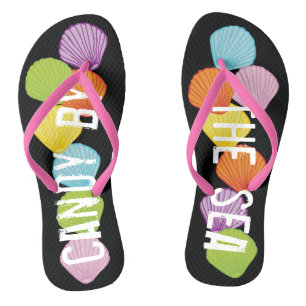 Chanclas para Adultos "Conchas Coloridas en la Ori