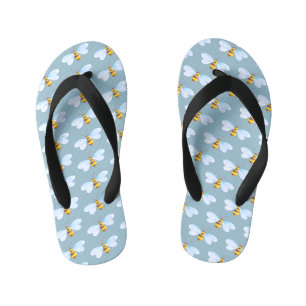 Chanclas Para Niños Abejas de burbujas Flip de arte acuarela