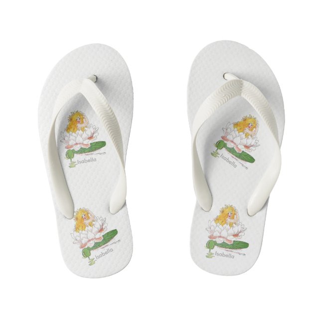 Chanclas Para Niños Agua Lily Cute Flor Chica de Vintado Floral Infant (Plantilla)