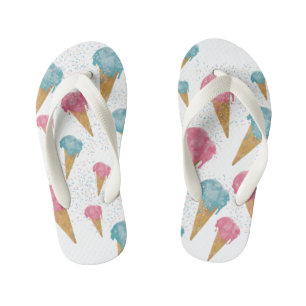 Chanclas Para Niños Agua Retro Pastel Helado Crema Y Espolvorines