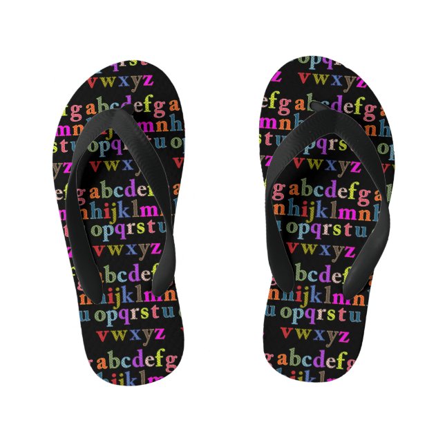 Chanclas para niños alfabeto (Plantilla)