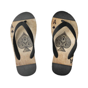 Chanclas Para Niños Almohada de la carta As de picas