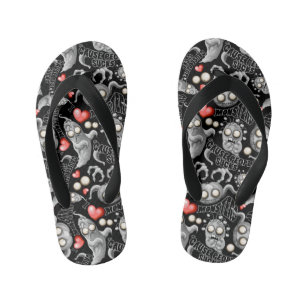 Chanclas Para Niños Amo a los monstruos porque la gente se acosa