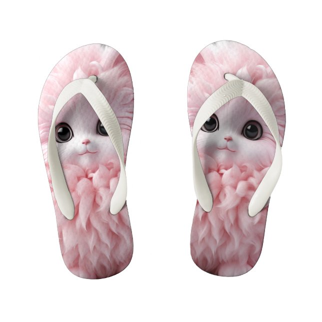 Chanclas Para Niños Animal de juguete suave rosado (Plantilla)