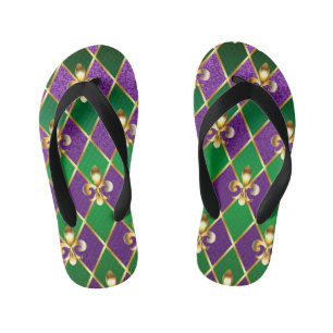 Chanclas Para Niños Antecedentes de joyas Mardi Gras