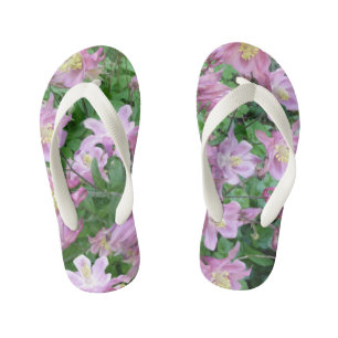 Chanclas Para Niños Aquilegia Flores Niños Flip Flops