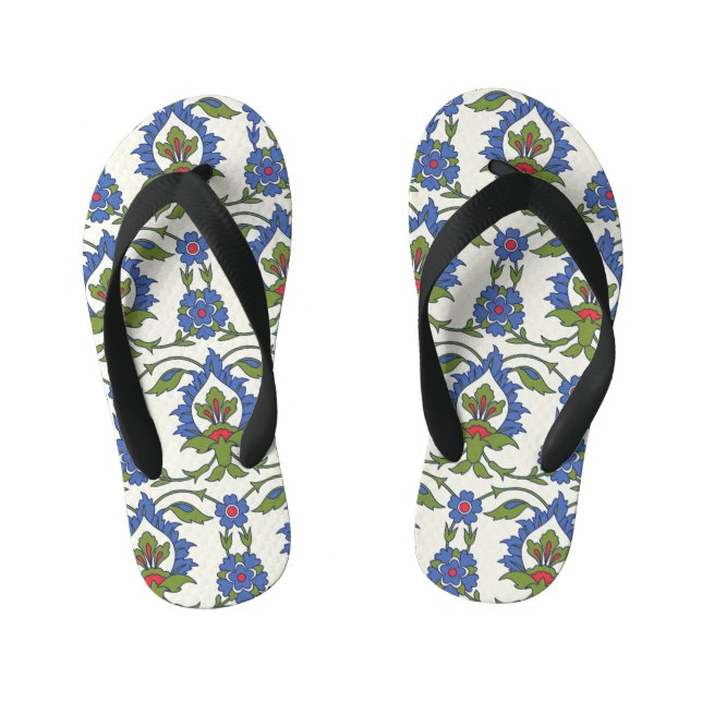 Chanclas Para Niños Árabe Tradicional: Iznik Tile Seamless. (Plantilla)