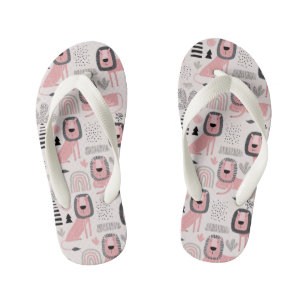 Chanclas Para Niños Arcoíris Boho Rosa Moderno