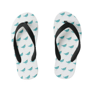 Chanclas Para Niños Arte adorable y caprichoso de aves y naturaleza