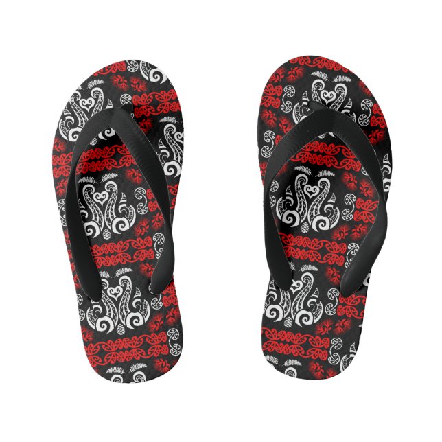 Chanclas Para Niños Arte de Nueva Zelanda Maorí (Plantilla)