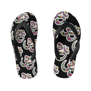 Chanclas Para Niños Arte de Símbolo Floral Namaste