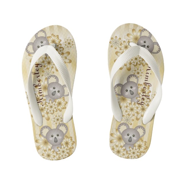 Chanclas Para Niños Banda de oro Cute Baby Koala (Plantilla)