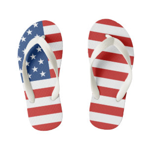 Chanclas Para Niños Bandera Americana