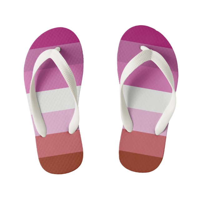 Chanclas Para Niños Bandera del Orgullo Lesbiano (Plantilla)
