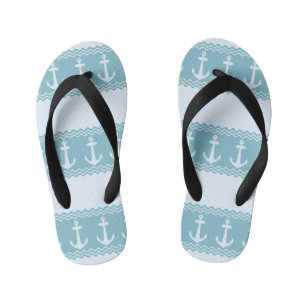 Chanclas Para Niños Banderas Náuticas Azules Estripas Costeras