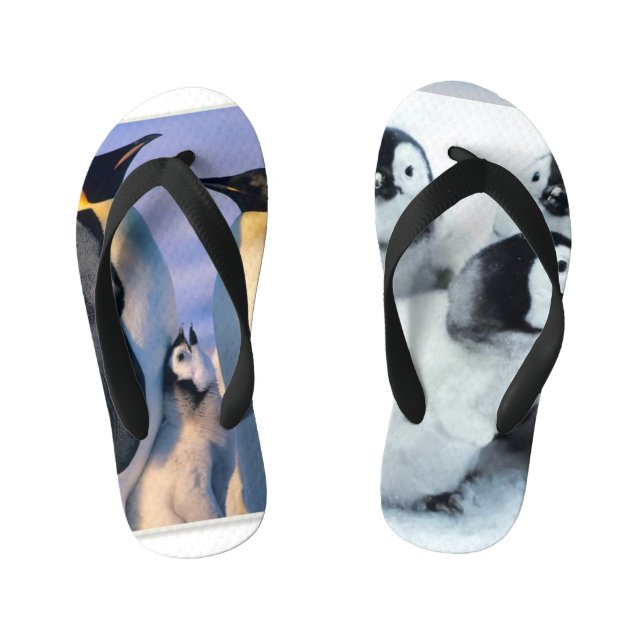 Chanclas Para Niños Bebé, frío fuera del pingüino (Plantilla)